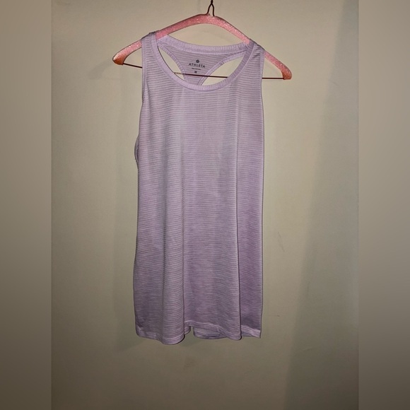 Athleta Sheer Racer Back Athletic Tank Top Size M Work out Dance Movement - Picture 1 of 9